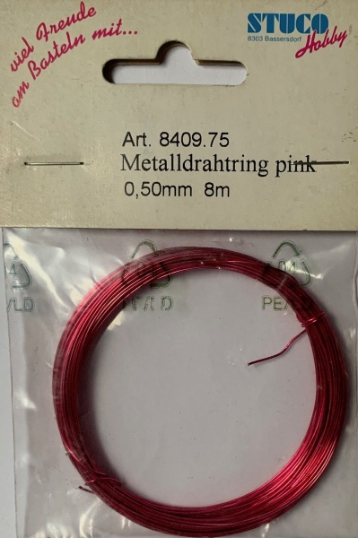 Metalldraht (Kupferlackdraht) pink